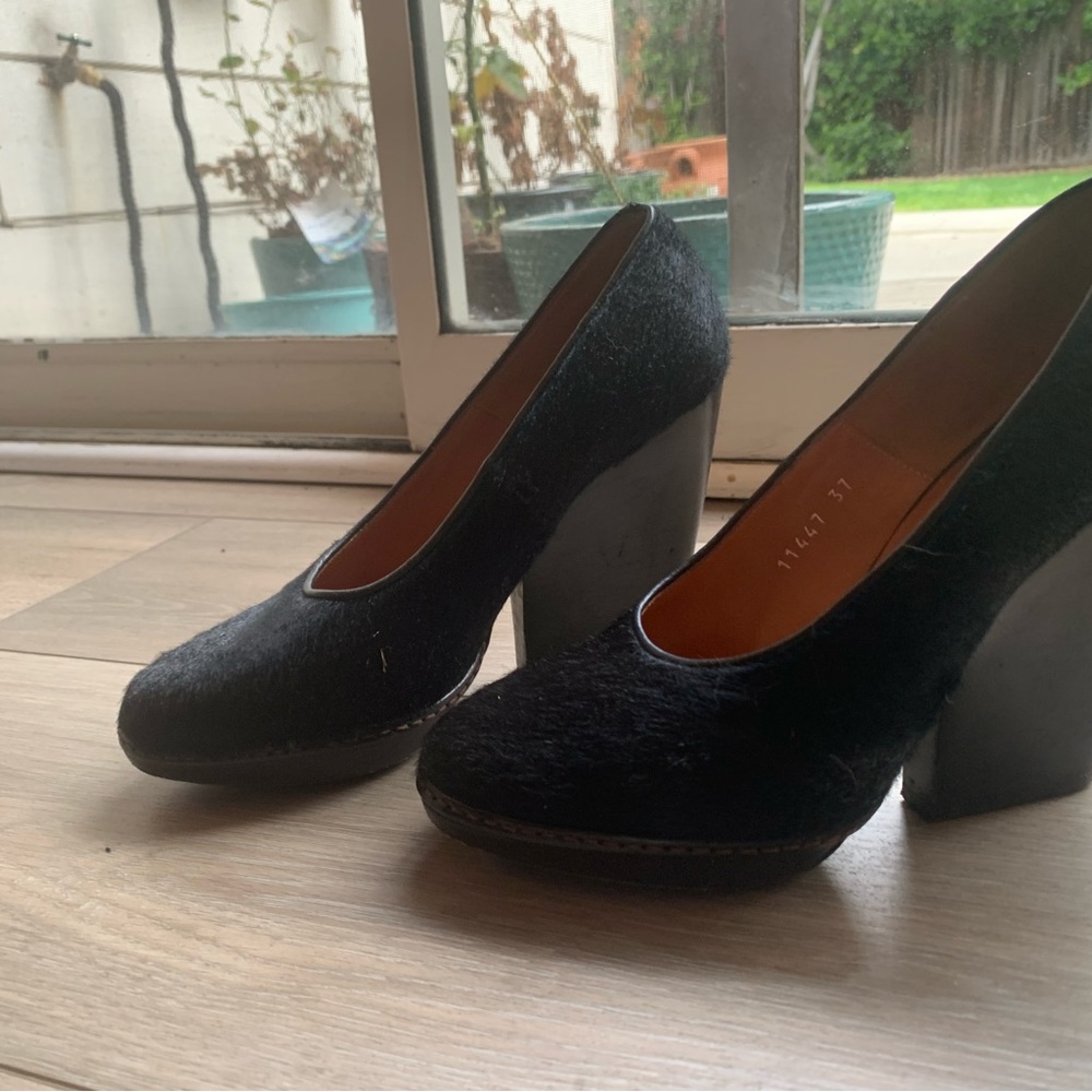 Dries Van Noten Black Wedges